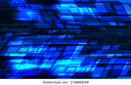 Resumen de diseño de fondo de tecnología geométrica de luz azul y moderna ilustración vectorial futurista.