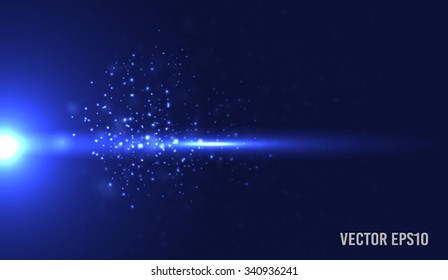 Abstract blue light or glare.