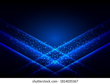 Abstract blue light glowing design background concept , vector illustration design background