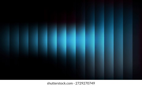 Gradientes de luz azul Abstractas en barras de Vertical sobre fondo oscuro