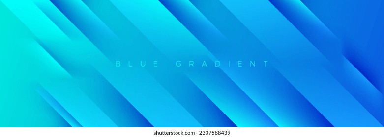 Abstraktes blaues Licht horizontal auf Technologie-Konzept-Hintergrund mit quadratischer Form Dynamik und Sportbanner-Konzept Farbverlauf-Banner-Vorlage Vektorgrafik