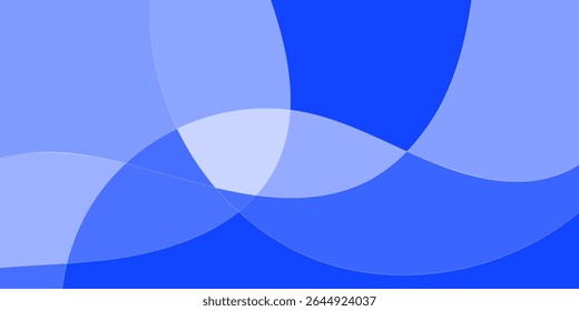 Abstract Blue and Light Blue Intertwined Shapes