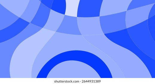 Abstrakte blaue und hellblaue Layered Shapes