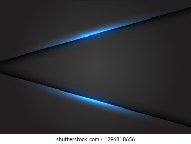 Abstract blue light line on dark grey blank space design modern futuristic background vector illustration.