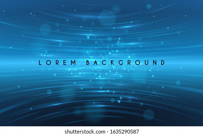 Abstract blue light lines background