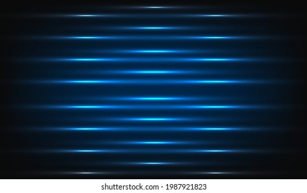 Abstract blue light lines background.