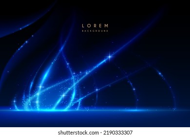 Abstract blue light lines background