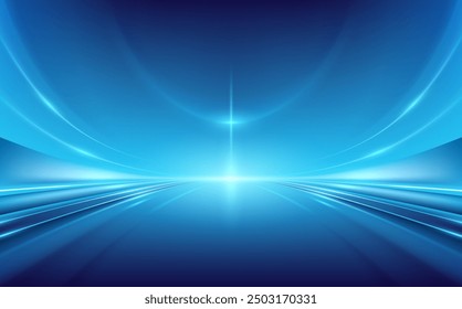 Abstract blue light lines background