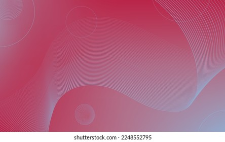 Abstract blue light lines on magenta background. Geometric backdrop in optical art style. Vector illustration.