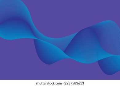 Abstract blue light lines on purple background. abstract wave background for computer wallpaper and landing page.