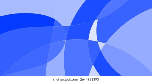 Formas sobrepostas de azul abstrato e azul claro