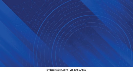 Abstract blue light ray on dark background. Technology data design. Vector illustration