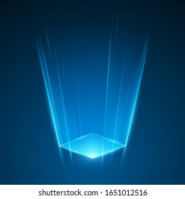 Abstract Blue Light Rays Background