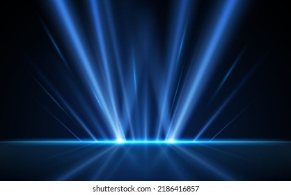 Abstract blue light rays background