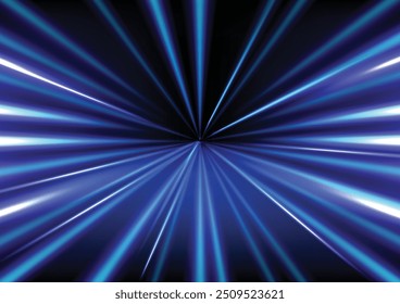 Abstract blue light rays background
