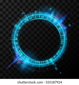 Abstract blue light ring