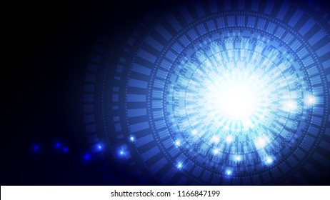 Abstract blue light and shade creative technology background. Vector illustration.