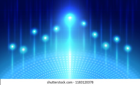Abstract blue light and shade creative technology background. Vector illustration.