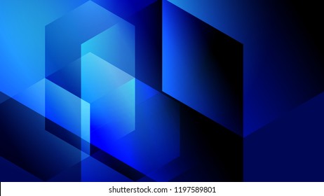 Abstract blue light and shade creative background. Vector illustration.