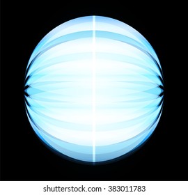 abstract blue light sign