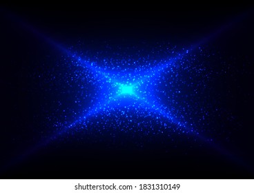 Abstract blue light space  design concept background, vector illustration design background