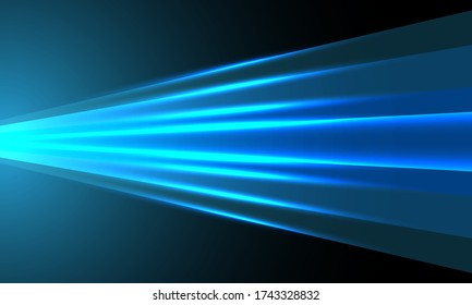 Resumen de ilustración vectorial de fondo de tecnología de velocidad de luz azul.