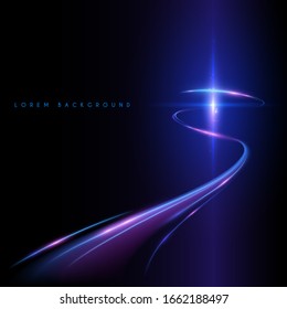 Abstract blue light star background