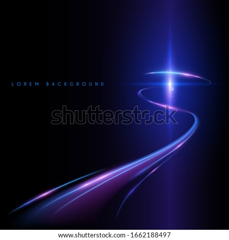 Abstract blue light star background