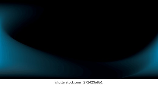Listras de luz azul abstratas criam um efeito dinâmico e futurista contra um fundo preto profundo.