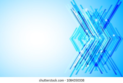 Abstract of blue light technology line background, vector illustration