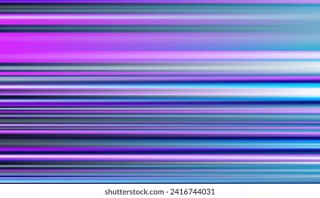 Abstract blue light trails in the dark, motion blur effect. Motion blur vector background.