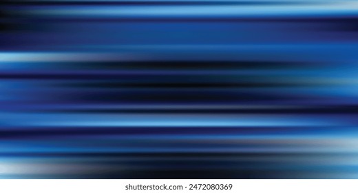 Abstract blue light trails in the dark, motion blur effect