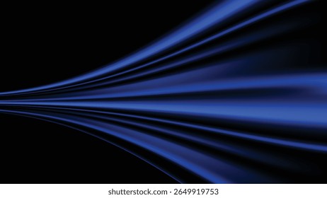 traços de luz azul abstratos sobre fundo preto. futuristic lines decoração