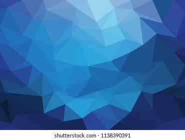 Abstract blue light triangle polygon background texture vector illustration.