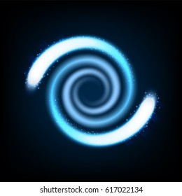 Abstract blue light twisted, Suitable for product advertising, product design, and other. Vector illustration