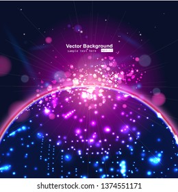 abstract blue light vector background art