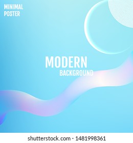 Abstract Blue light vector background. Blue dynamic shapes composition.