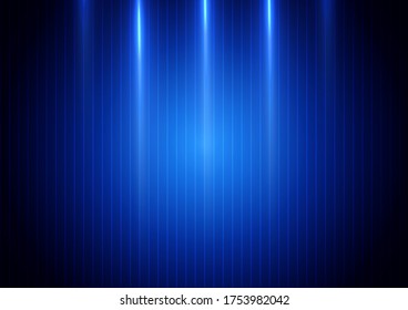 Abstract blue light vertical on blue background. Technology concept. Vector illustration 