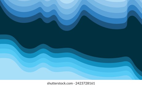 Abstract blue and light blue wave modern soft luxury texture with smooth and clean vector background for wallpaper and backdrop