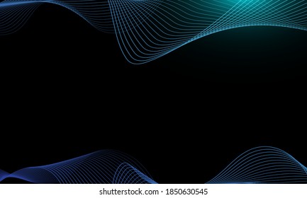 fondo ondulado azul claro abstracto con onda de línea, se puede usar para venta de banner, papel tapiz, para folletos futuristas, página de aterrizaje moderna.