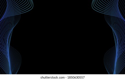fondo ondulado azul claro abstracto con onda de línea, se puede usar para venta de banner, papel tapiz, para folletos futuristas, página de aterrizaje moderna.