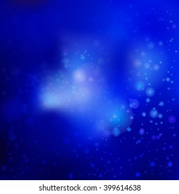 Abstract Blue Lights Background.
