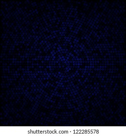 Abstract blue lights in the dark vector background