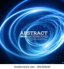 Abstract Blue Lights Effect Background. Vector illustration EPS 10
