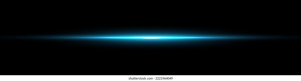 Abstract blue lights lines on black background vector illustration. A bright flash of light on the line