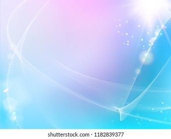 Abstract blue lights for science background. Vector illustration