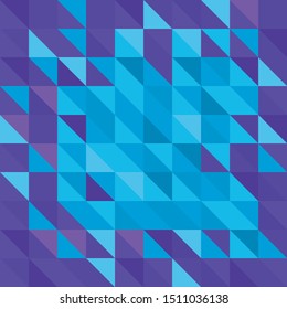 Abstract blue and lilac triangle pattern
