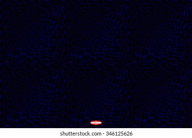 abstract blue line with aqua wave with aquamarine band isolated on black background. vector illustration