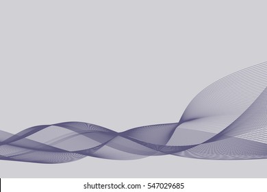 Abstract blue line background. Energy flow, strip wave. Vector illustration.