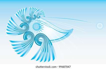 abstract blue line background vector